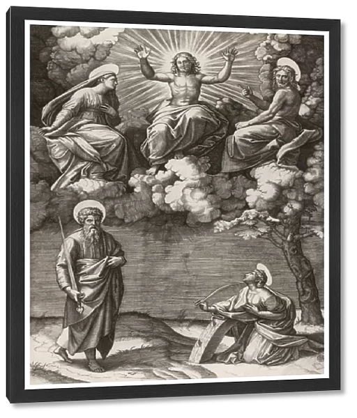 Christ, the Virgin, and Saint John the Baptist with Saints Paul and Catherine