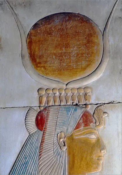 Profile of Isis, Temple of Seti I, Abydos (wall paiting)