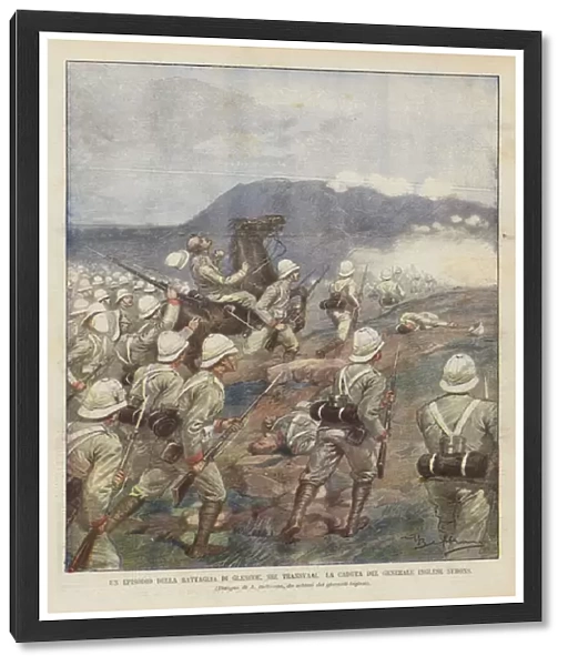 An Episode From The Battle Of Glencoe, In The Transvaal The Fall Of The English General Symons (Colour Litho)
