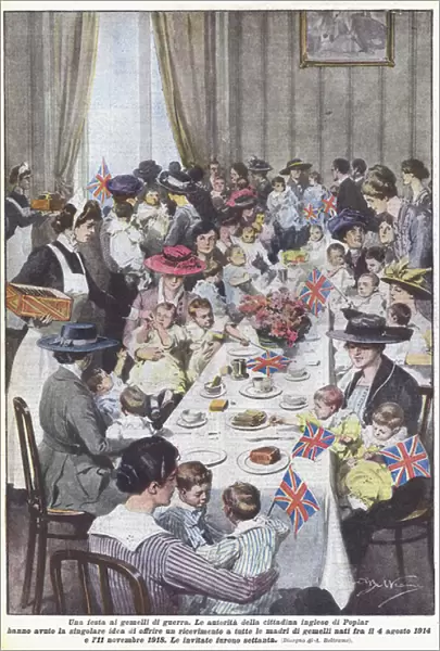 A party for the war twins (colour litho)