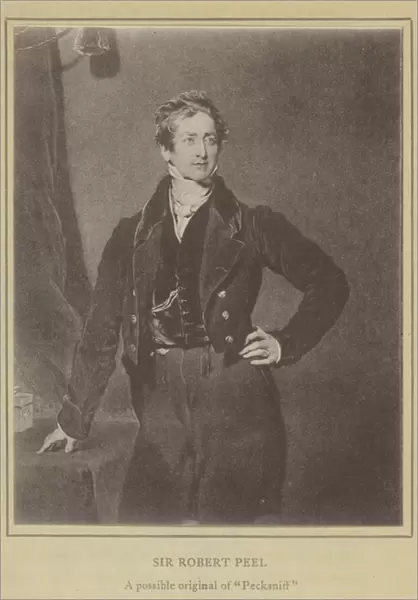 Sir Robert Peel, A possible original of Pecksniff (litho)