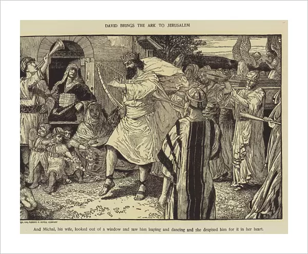 David brings the Ark to Jerusalem (engraving)