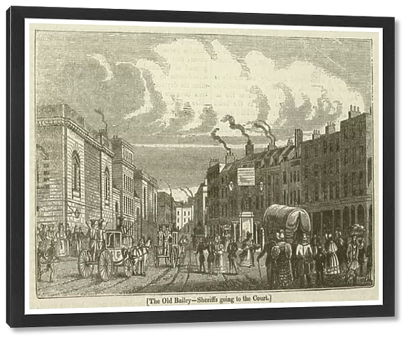 The Old Bailey, Sheriffs going to the Court (engraving)