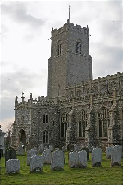 Depicting a view of the church from the south