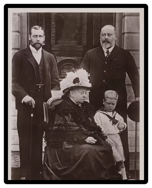 Four generations of British royalty (b  /  w photo)