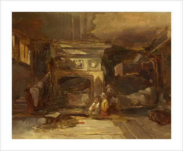 A Welsh Interior, c. 1844 (oil on panel)