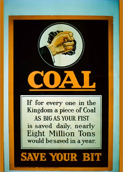 Coal - Save Your Bit (colour litho)