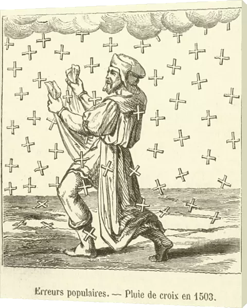 Erreurs populaires, Pluie de croix en 1503 (engraving)