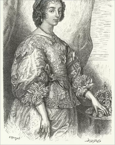 Henrietta Maria of France, Queen Consort of Charles I of England, Scotland and Ireland (engraving)