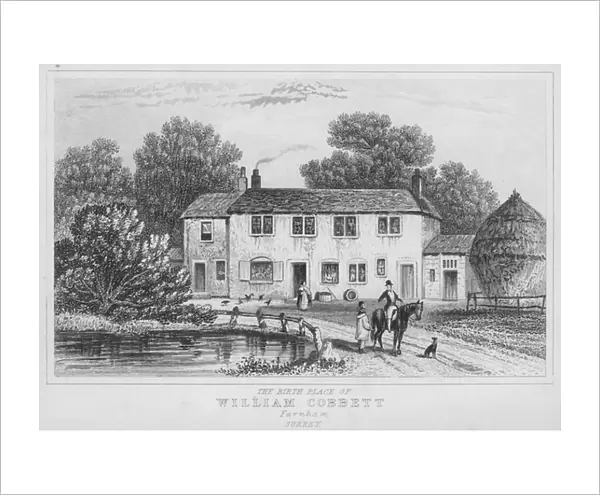 The Birth Place of William Cobbett, Farnham, Surrey (engraving)