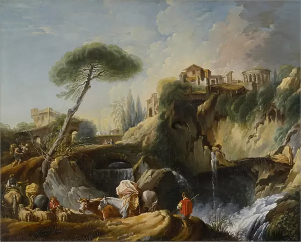 View of Tivoli with the Temple of Vesta, c. 1749 (oil on canvas)
