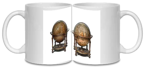 Large pair of library globes, the terrestrial 1645  /  48, the celestial after c