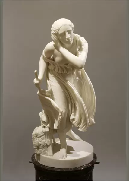 Nydia, The Blind Flower Girl of Pompeii, c. 1888 (marble)