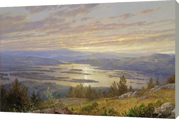 Lake Squam from Red Hill, 1874 (w  /  c, gouache and graphite on paper)