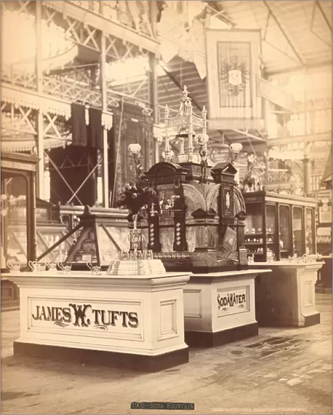 Tufts soda water fountain, Centennial Exposition, Philadelphia, 1876 (b  /  w photo)