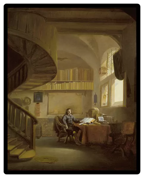The Interior of a Study with a Philosopher (oil on canvas)