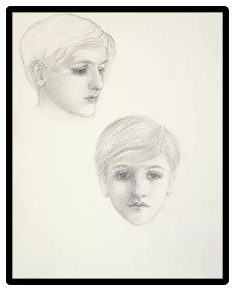 Studies of the Artists Son, Philip, as a young boy, c. 1875, c. 1875 (pencil)