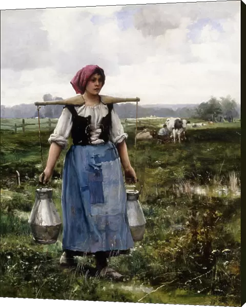 The Milkmaid, (oil on canvas)