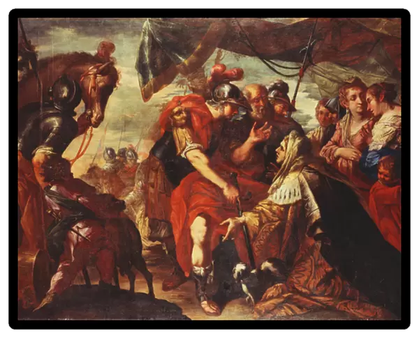 Coriolanus persuaded by his Family to raise the Siege of Rome, c. 1660-61 (oil on canvas)