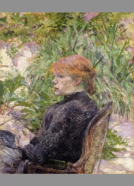 Redheaded Woman Sitting in the Garden of Mr, 1889 (oil on canvas)