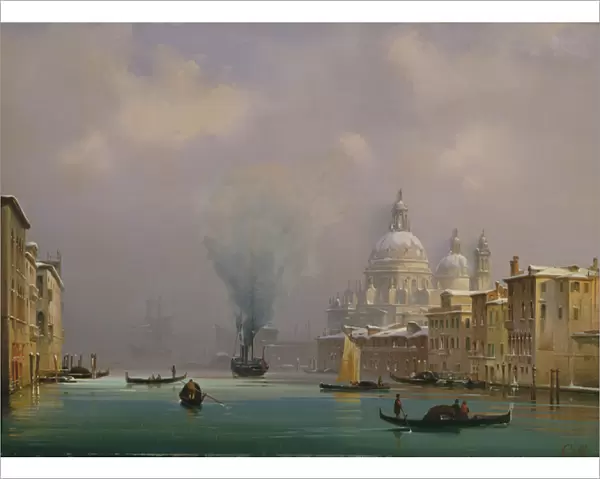 Venice under snow, c. 1840 (oil on canvas)