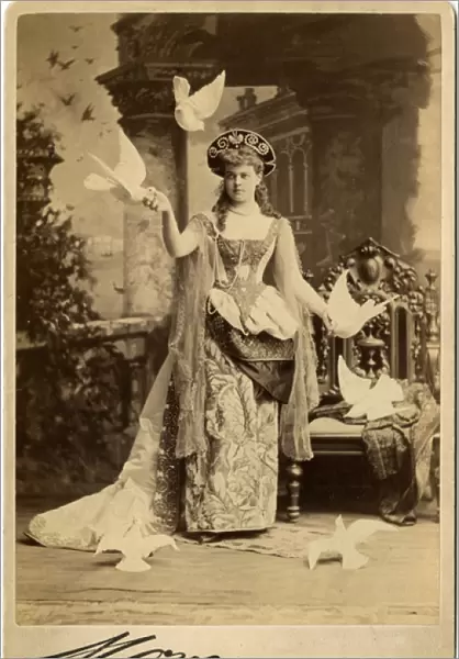 Alva Vandebilt, in costume for her 1883 ball (sepia print)