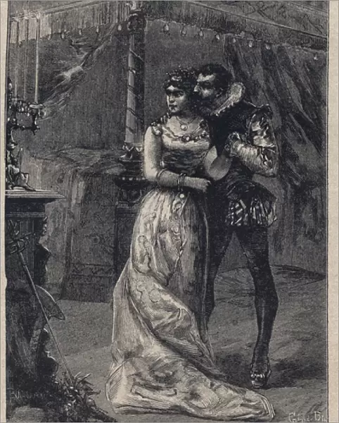 Lucrezia Borgia with her first husband Giovanni Sforza d