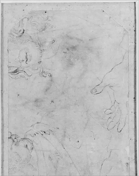 Verso: Sketches of two male Heads and a pair of Hands, WA1846