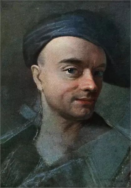 Self-portrait of Maurice Quentin de La Tour, from La Tour, pub. 1920