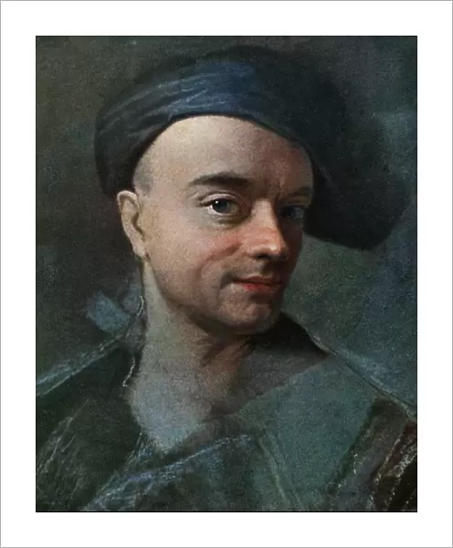 Self-portrait of Maurice Quentin de La Tour, from La Tour, pub. 1920