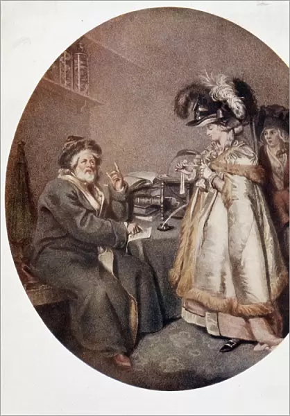Credulous woman and astrologer, english image, n. d. 18th century