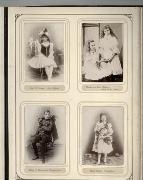 Page from a souvenir album of the Juvenile Fancy Dress Ball, Leeds