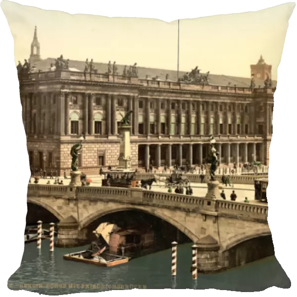 Fredericks Bridge and the Bourse, Berlin, Germany, c. 1900 (photochrom)