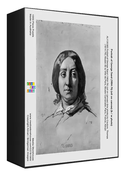 Portrait of George Sand (1804-76) (oil on canvas) (b  /  w photo)