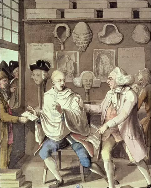 The Patriotick Barber of New York, or the Captain of the Suds, 18th century (w  /  c