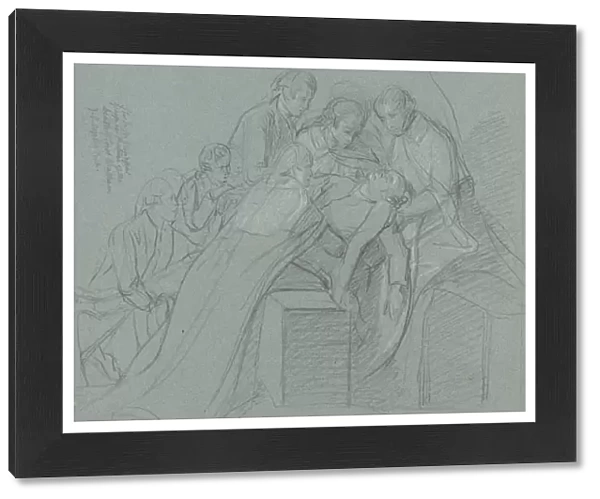 Study for the Central Group in the Death of Earl of Chatham (black chalk