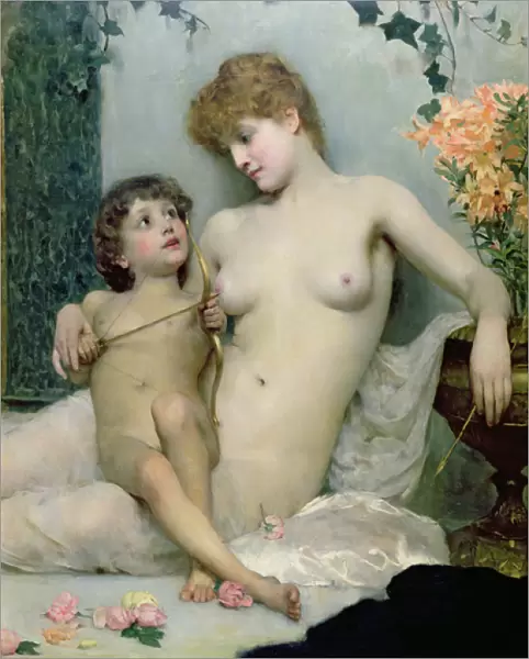 Loves First Lesson, 1885 (oil on canvas)