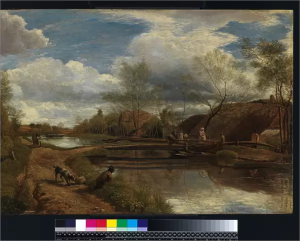 The River Kennet, near Newbury, 1815 (oil on canvas laid on panel)