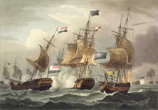 Action off Camperdown, October 11th 1797, engraved by Thomas Sutherland for J