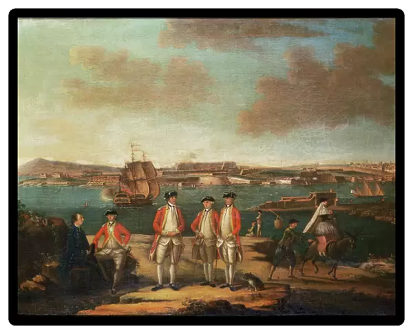 British Officers in San Felipe, Minorca (oil on canvas)