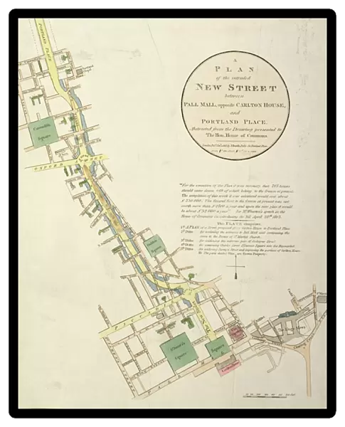 A Plan of the Intended New Street between Pall Mall, opposite Carlton House