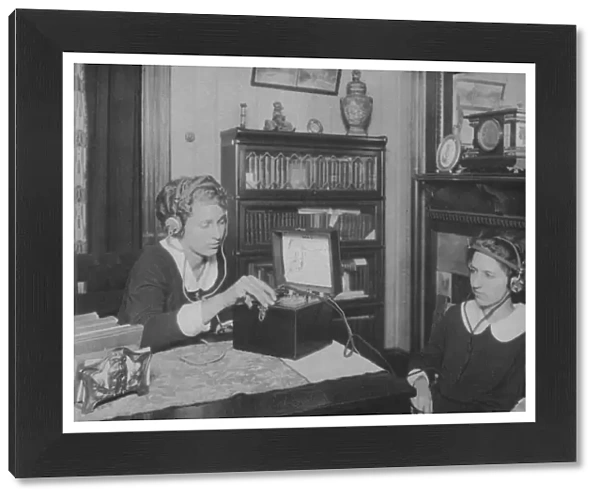 American women listening to the wireless, 1921 (b  /  w photo)