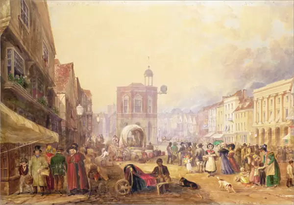 Maidstone High Street from Gabriels Hill, 1829