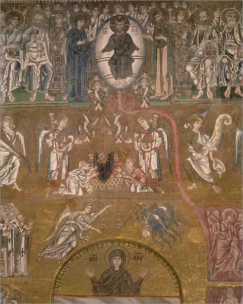 The Last Judgement, detail of Christ Judging, 11-12th century (mosaic)