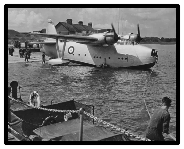 Saro Lerwick high-speed long-range flying boat, with Bristol Hercules engines (b  /  w photo)