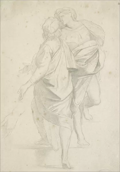 Two Figures standing on a Flight of Steps, after Raphael