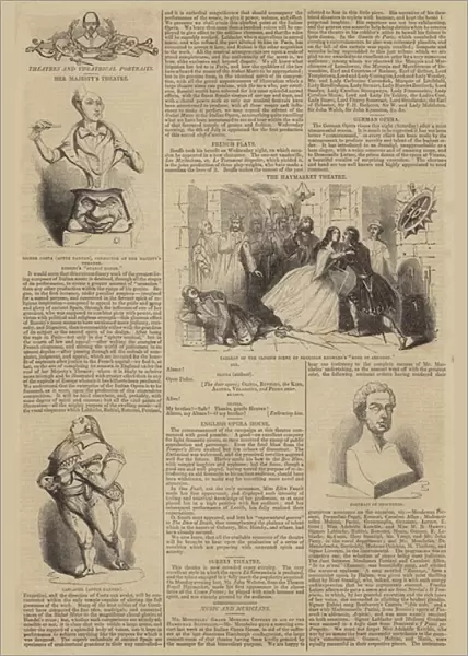Theatres and Theatrical Portraits (engraving)