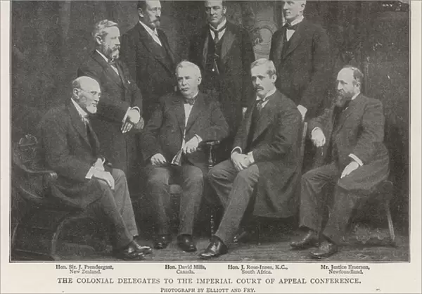 The Colonial Delegates to the Imperial Court of Appeal Conference (b  /  w photo)