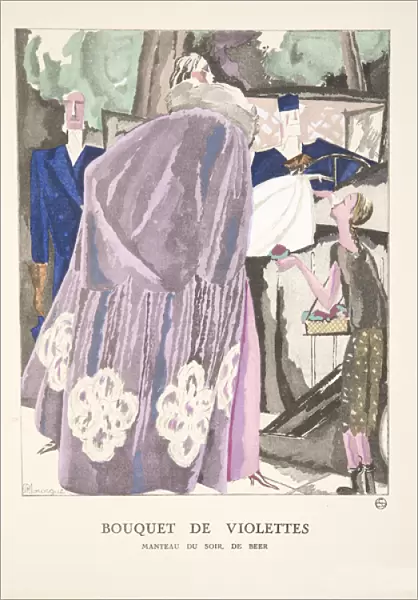 Bouquet de Violettes, from a Collection of Fashion Plates, 1921 (pochoir print)