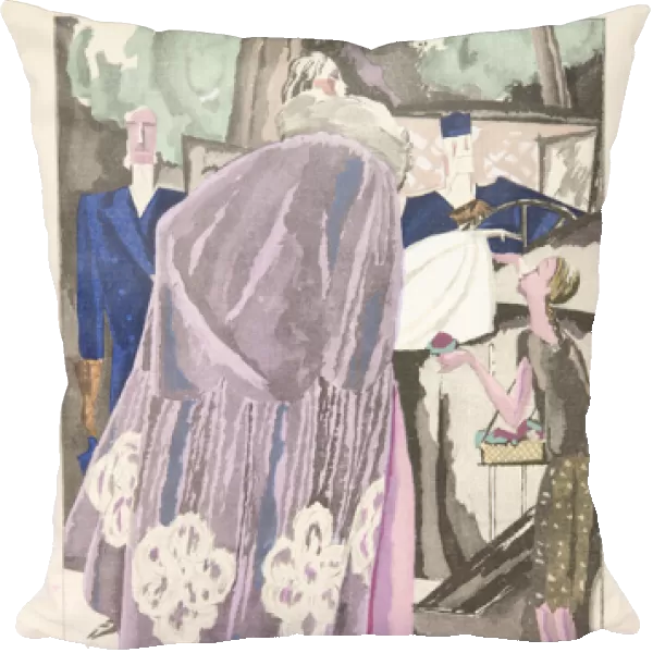 Bouquet de Violettes, from a Collection of Fashion Plates, 1921 (pochoir print)